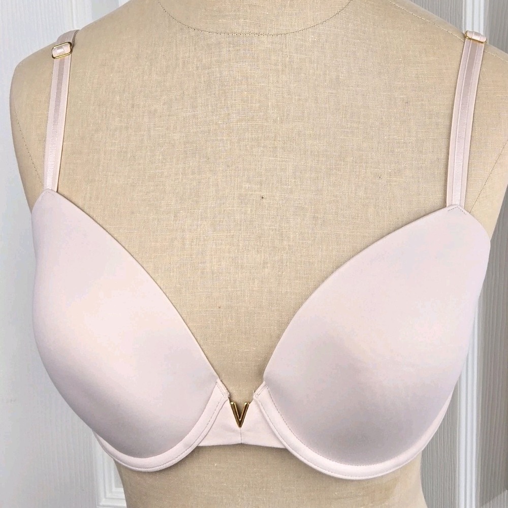 Victoria's Secret LIned Demi Bra Size 32DDD Pale Pink Wired T-shirt Bra Lingerie